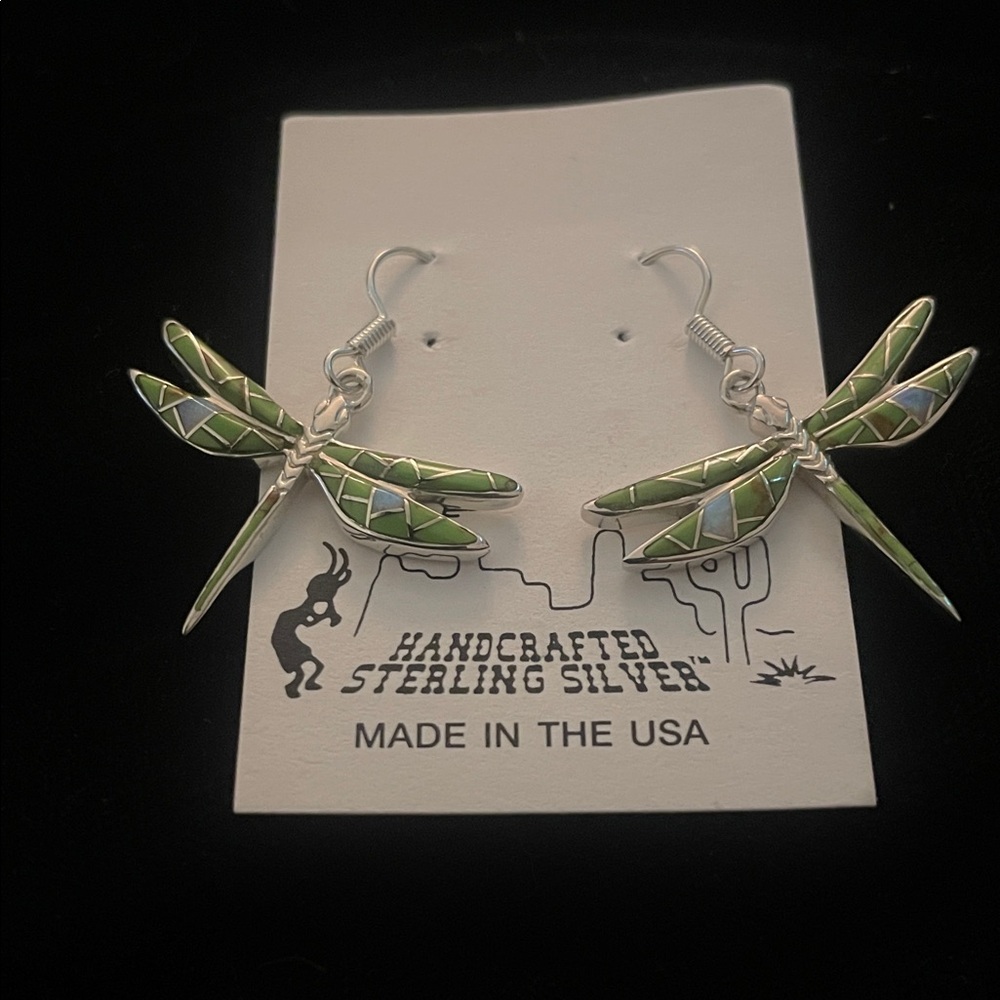 Handcrafted Sterling Silver Dragonfly Earrings